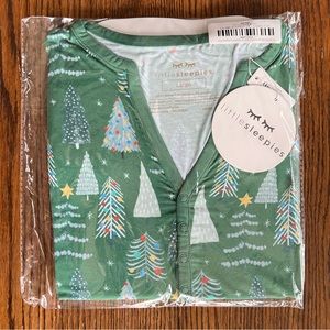 Little Sleepies Holiday Pajama Top “Green Twinkling Trees”